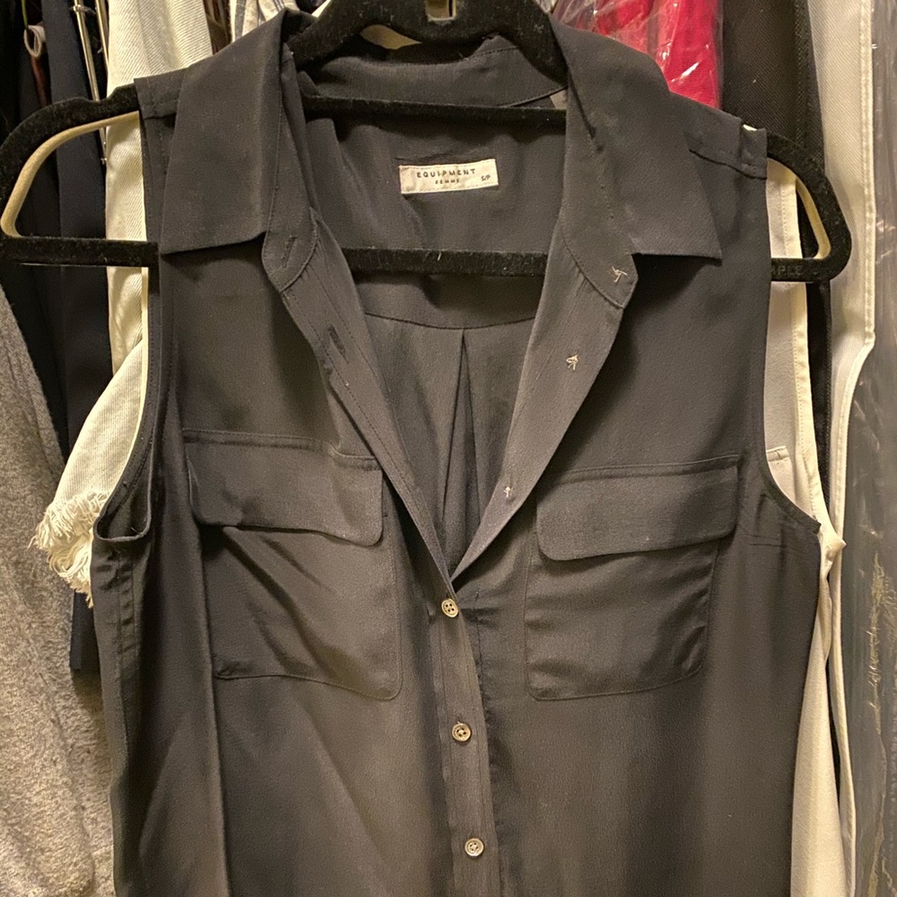 Equipment Signature Silk Sleeveless Blouse
